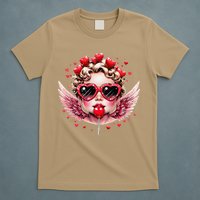 Retro Cupid Valentine Day Cute Vintage Cupid Blowing Bubble T-Shirt