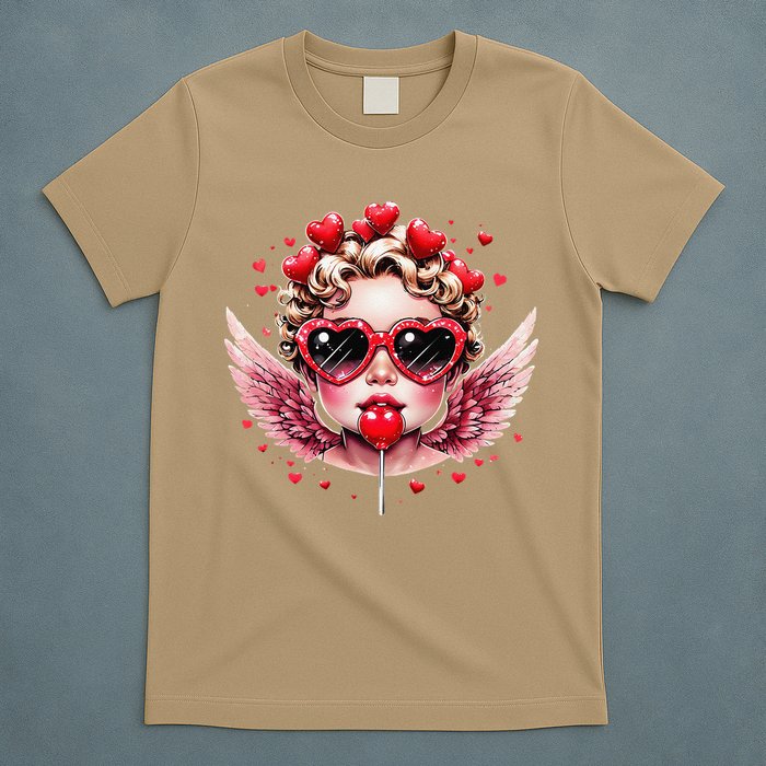 Retro Cupid Valentine Day Cute Vintage Cupid Blowing Bubble T-Shirt
