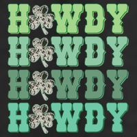 Retro Cowhide Western Howdy St Patricks Day Irish Shamrock Adult Drive Performance Visor