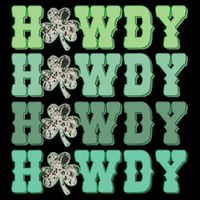 Retro Cowhide Western Howdy St Patricks Day Irish Shamrock 16 in Basic Backpack