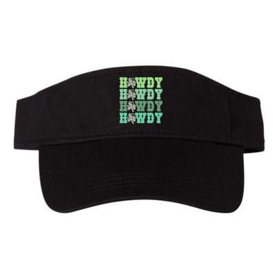 Retro Cowhide Western Howdy St Patricks Day Irish Shamrock Visor
