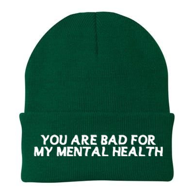 Ryan Clark Wearing You Are Bad For My Mental Health Knit Cap Winter Beanie