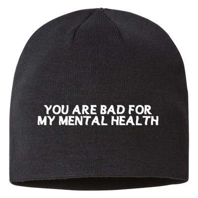 Ryan Clark Wearing You Are Bad For My Mental Health Sustainable Beanie