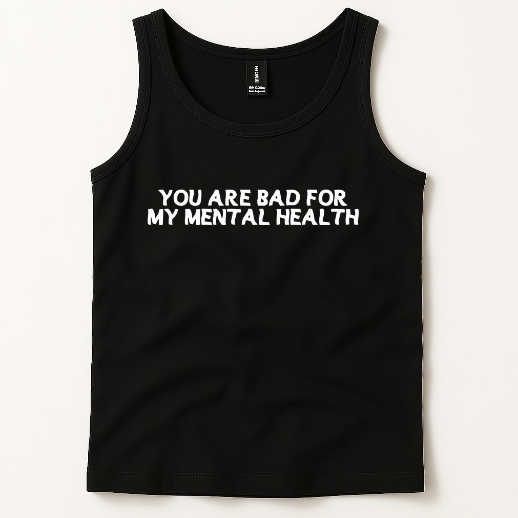 Ryan Clark Wearing You Are Bad For My Mental Health Tank Top