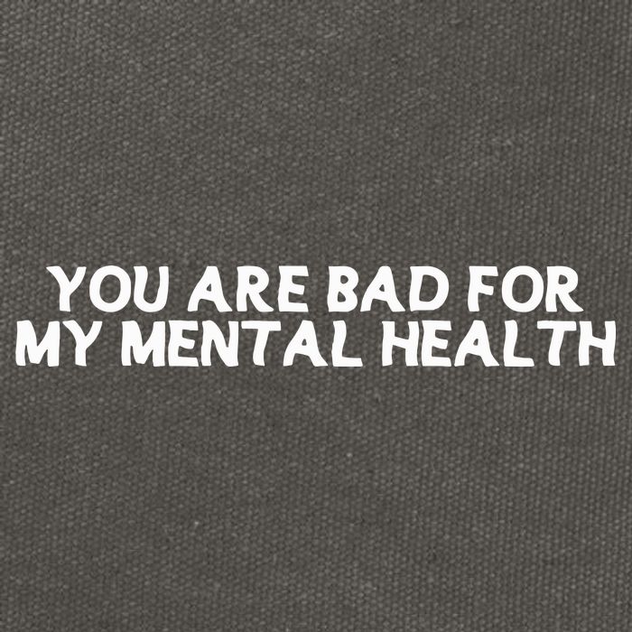 Ryan Clark Wearing You Are Bad For My Mental Health Cotton Canvas Backpack