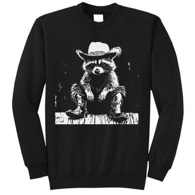 Raccoon Cowboy Western Sweatshirt