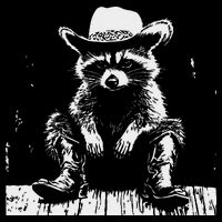 Raccoon Cowboy Western Baby Bodysuit