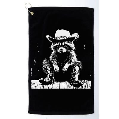 Raccoon Cowboy Western Golf Towel