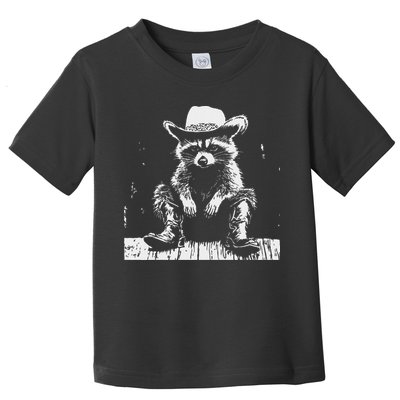 Raccoon Cowboy Western Toddler T-Shirt