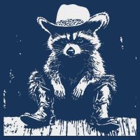 Raccoon Cowboy Western Infant Baby Jersey Bodysuit