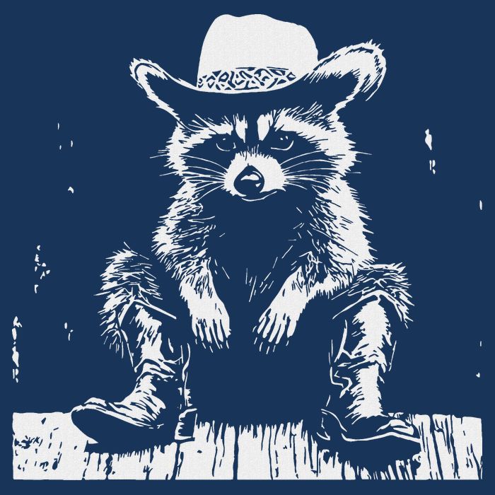 Raccoon Cowboy Western Infant Baby Jersey Bodysuit