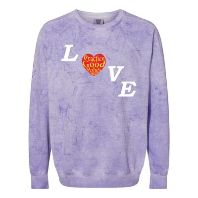 Ryan Clark Wearing Love Practice Good Habits Colorblast Crewneck Sweatshirt