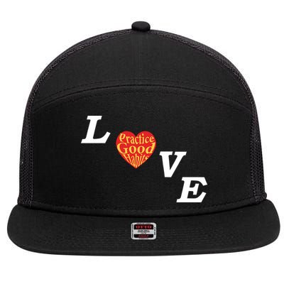 Ryan Clark Wearing Love Practice Good Habits 7 Panel Mesh Trucker Snapback Hat