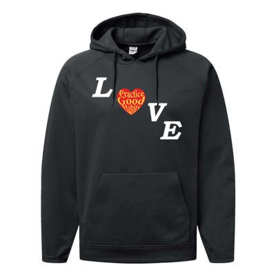 Ryan Clark Wearing Love Practice Good Habits Performance Fleece Hoodie