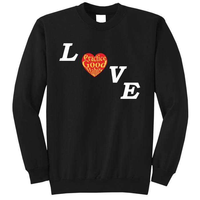 Ryan Clark Wearing Love Practice Good Habits Sweatshirt