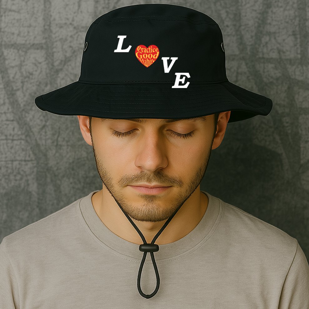Ryan Clark Wearing Love Practice Good Habits Bucket Hat
