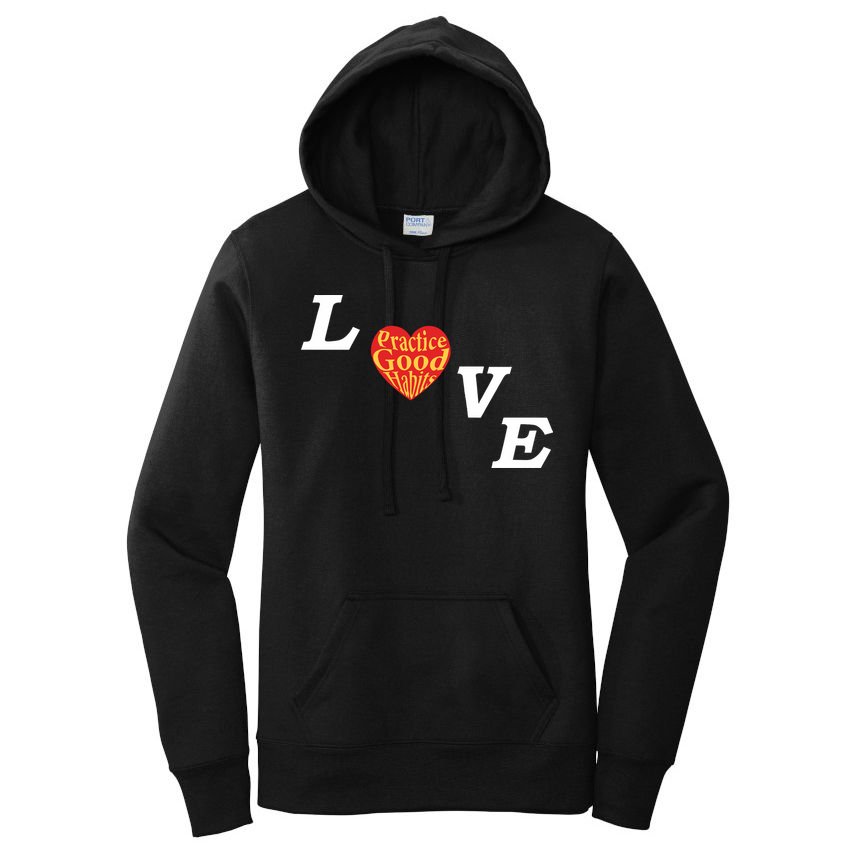Ryan Clark Wearing Love Practice Good Habits Women's Pullover Hoodie