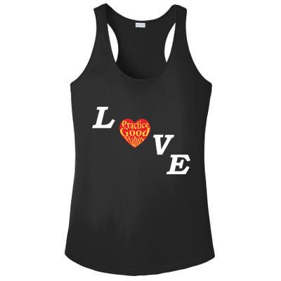 Ryan Clark Wearing Love Practice Good Habits Ladies PosiCharge Competitor Racerback Tank