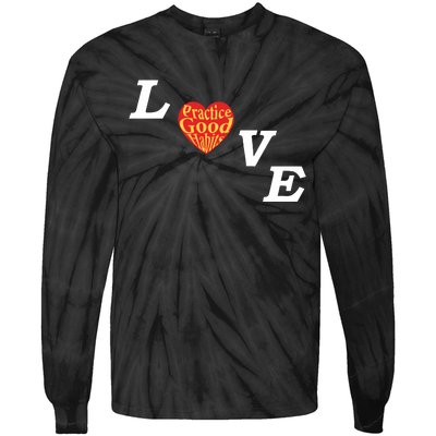 Ryan Clark Wearing Love Practice Good Habits Tie-Dye Long Sleeve Shirt