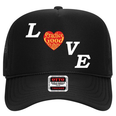 Ryan Clark Wearing Love Practice Good Habits Trucker Hat