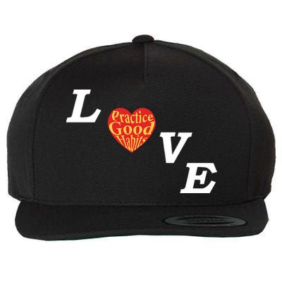 Ryan Clark Wearing Love Practice Good Habits Wool Snapback Cap