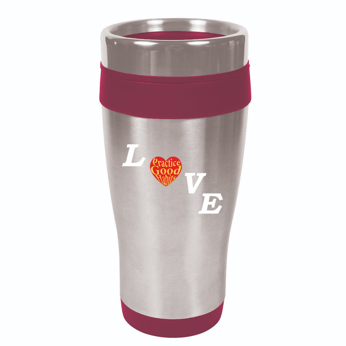 Ryan Clark Wearing Love Practice Good Habits 16oz Travel Tumbler