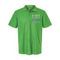 Retro Cowhide Western Howdy Happy St Patrick's Day Irish Shamrock Softstyle Adult Sport Polo