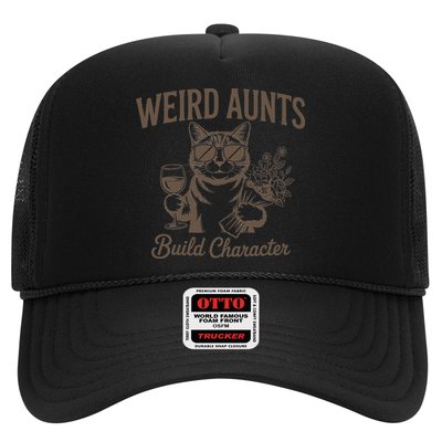 Retro Cat Weird Aunt Builds Character Funny Aunt Mothers Trucker Hat