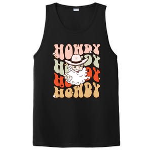 Retro Cute Western Christmas Howdy Santa Funny Xmas Costume Gift PosiCharge Competitor Tank