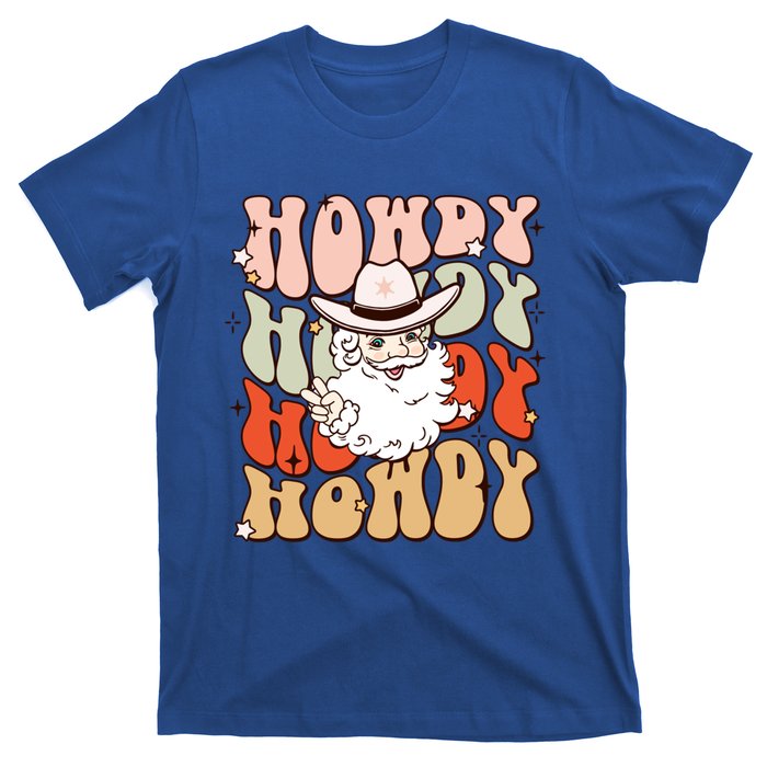 Retro Cute Western Christmas Howdy Santa Funny Xmas Costume Gift T-Shirt