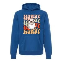 Retro Cute Western Christmas Howdy Santa Funny Xmas Costume Gift Premium Hoodie