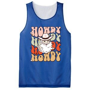 Retro Cute Western Christmas Howdy Santa Funny Xmas Costume Gift Mesh Reversible Basketball Jersey Tank