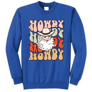 Retro Cute Western Christmas Howdy Santa Funny Xmas Costume Gift Tall Sweatshirt