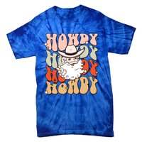 Retro Cute Western Christmas Howdy Santa Funny Xmas Costume Gift Tie-Dye T-Shirt