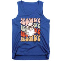 Retro Cute Western Christmas Howdy Santa Funny Xmas Costume Gift Tank Top