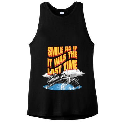 Roller Coaster Wagons In The Sky Ladies PosiCharge Tri-Blend Wicking Tank