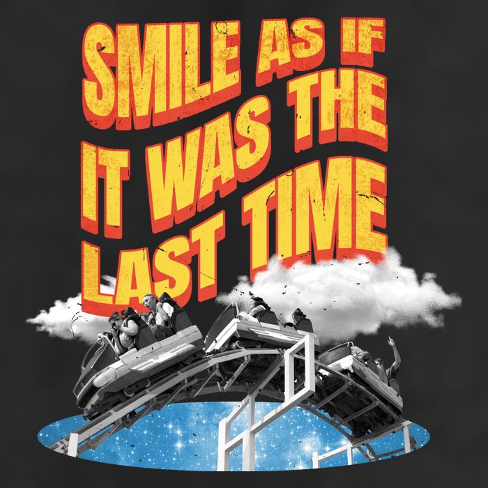 Roller Coaster Wagons In The Sky 7 Panel Mesh Trucker Snapback Hat