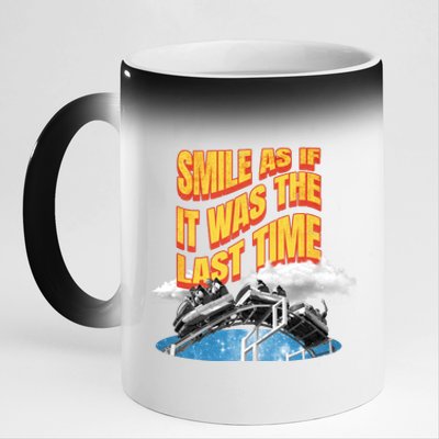 Roller Coaster Wagons In The Sky 11oz Black Color Changing Mug