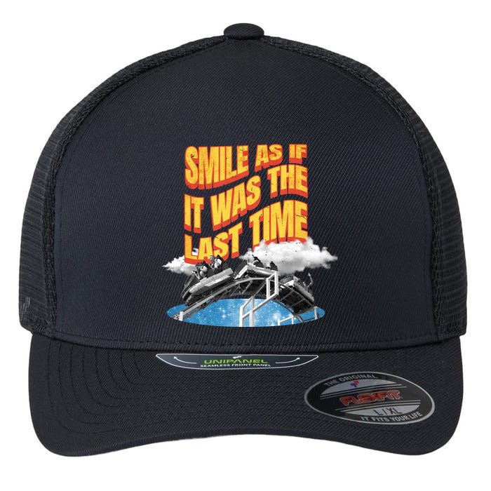 Roller Coaster Wagons In The Sky Flexfit Unipanel Trucker Cap
