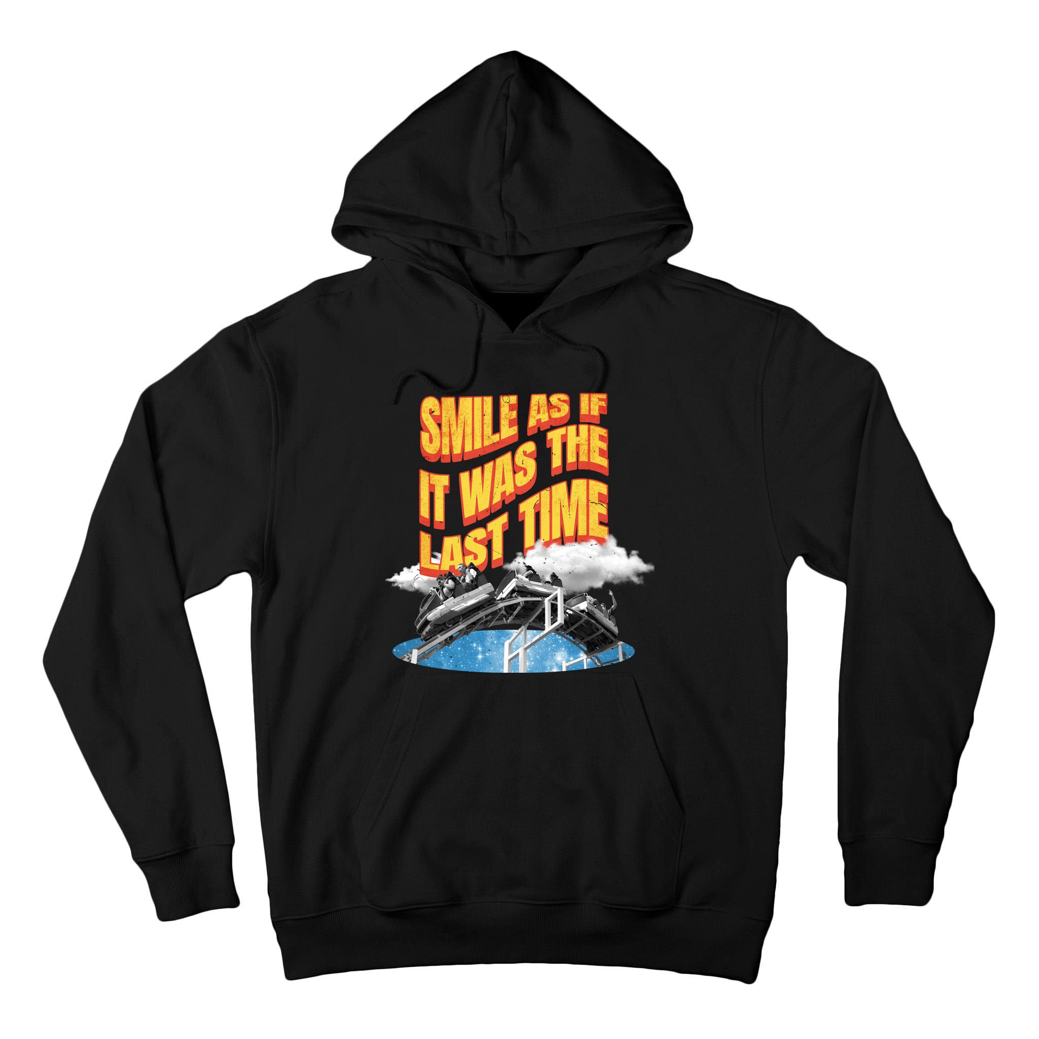 Roller Coaster Wagons In The Sky Tall Hoodie