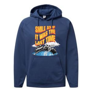 Roller Coaster Wagons In The Sky Performance Fleece Hoodie