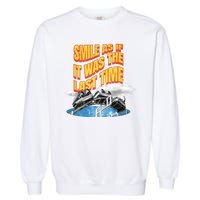 Roller Coaster Wagons In The Sky Garment-Dyed Sweatshirt