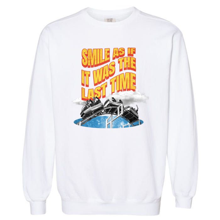 Roller Coaster Wagons In The Sky Garment-Dyed Sweatshirt