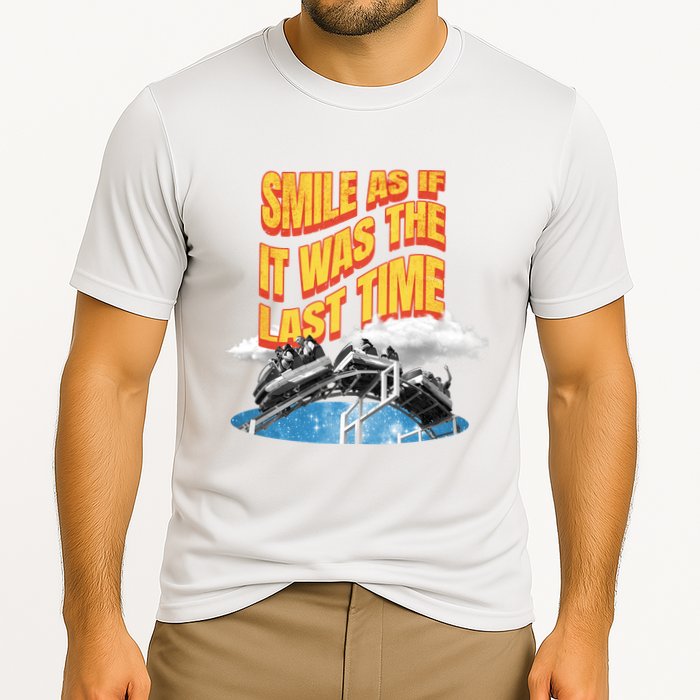 Roller Coaster Wagons In The Sky Cooling Performance Crew T-Shirt
