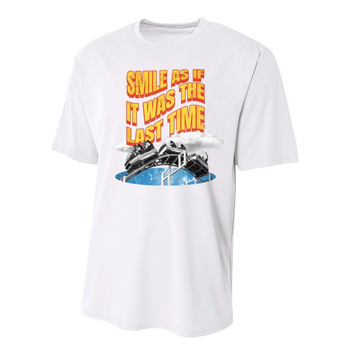 Roller Coaster Wagons In The Sky Performance Sprint T-Shirt