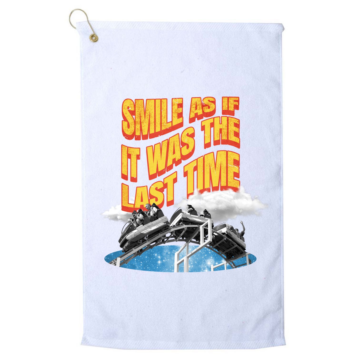 Roller Coaster Wagons In The Sky Golf Towel