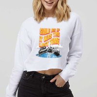 Roller Coaster Wagons In The Sky Cropped Pullover Crew