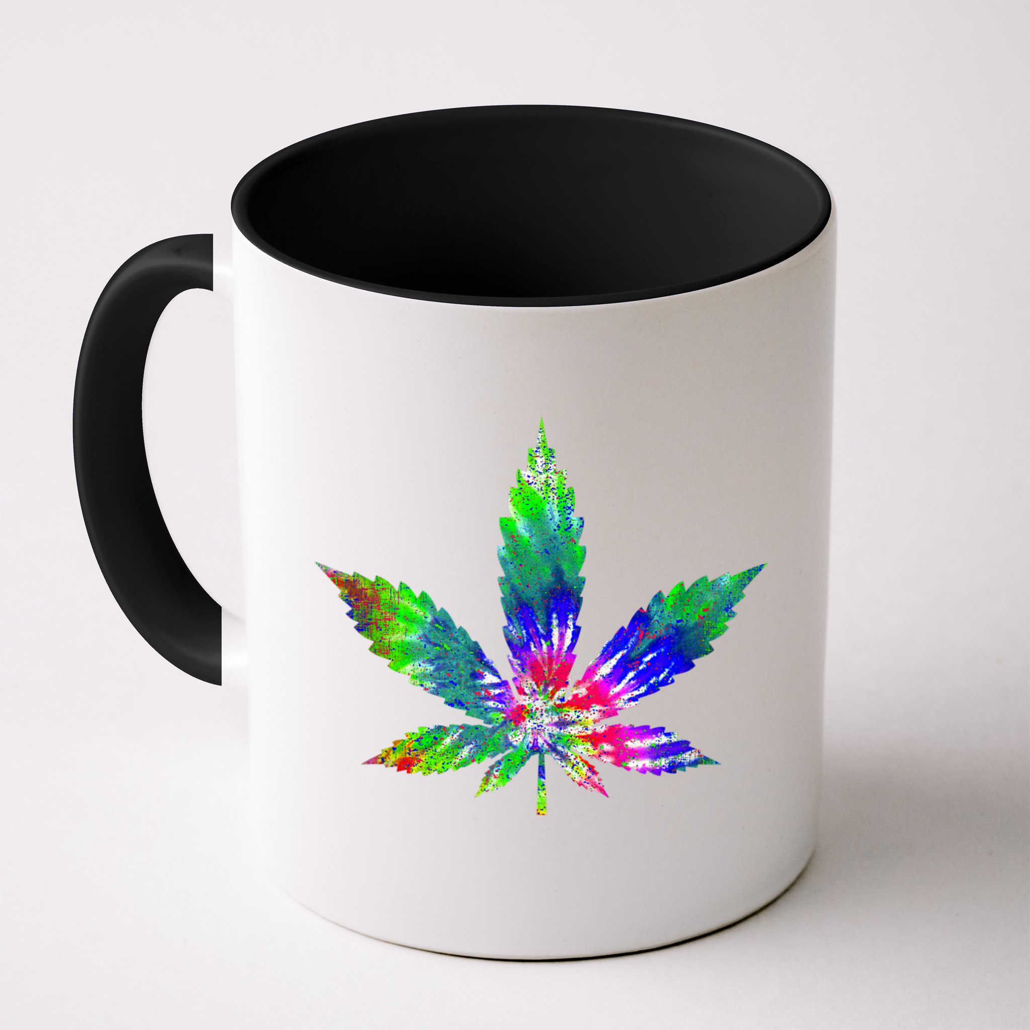 Retro Cannabis Weed Tie Dye Marijuana Smoke Weed Leaf Mug