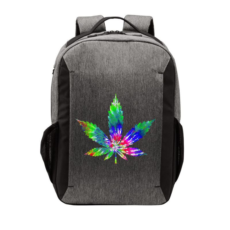 Retro Cannabis Weed Tie Dye Marijuana Smoke Weed Leaf Vector Backpack