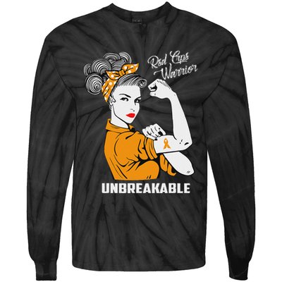 Rsd Crps Warrior Unbreakable Rsd Crps Awareness Gift Tie-Dye Long Sleeve Shirt